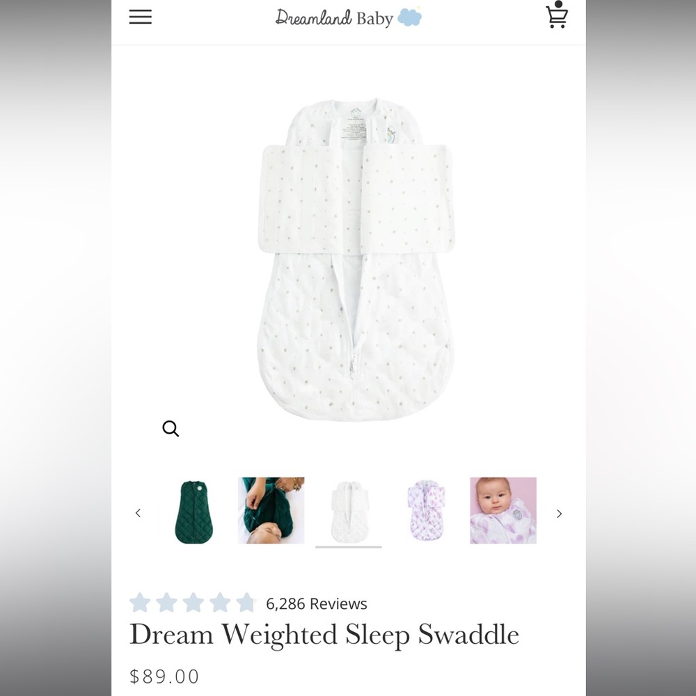 Dreamland weighted sleep swaddle in good condition.